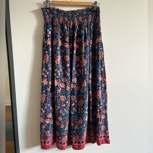 Natalie Martin Blue and Pink Floral Maxi Skirt